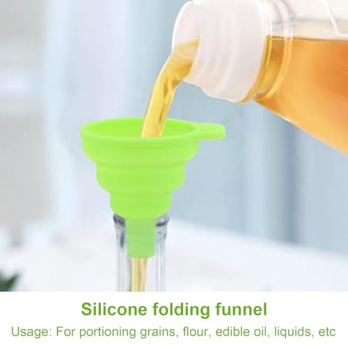 Upgrade Kitchen Funnel Set 3 Pack, Small and Large, Kitchen Gadgets Accessories Silicone Funnels for Filling Water Bottle Liquid Transfer Food Grade (D) - color: D