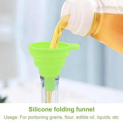 Upgrade Kitchen Funnel Set 3 Pack, Small and Large, Kitchen Gadgets Accessories Silicone Funnels for Filling Water Bottle Liquid Transfer Food Grade (D) - color: D