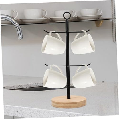 Cabilock 1pc Cup Lid Organizer Desktop Holder Tumbler Lid Rack Mason Jar Storage Stand Freestanding Drying Rack