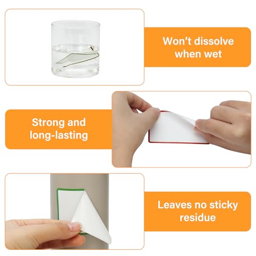 300 Pcs 2×3 Inch Blank Removable Freezer Labels, Waterproof, Oil & Tear Resistant, No Residue Writable Stickers for Food Containers, Jars, Pantry and Meal Prep (Bright) - color: Bright