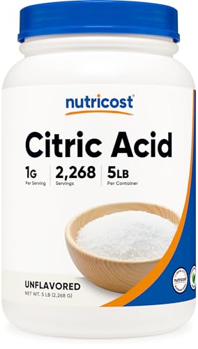 Nutricost Citric Acid Powder (5LB) - Non-GMO, Gluten Free - size: 80 Ounce (Pack of 1)