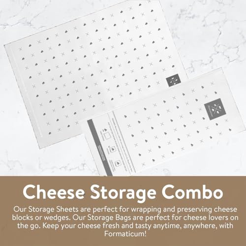 Formaticum Reusable Cheese Storage Bags, 5" x 11", 10-Pack | Professional-Grade, Store Cheese, Sandwiches, and Charcuterie, Kitchen Organization, Manufactured in Germany - size: Reusable 10-Pack-Bags