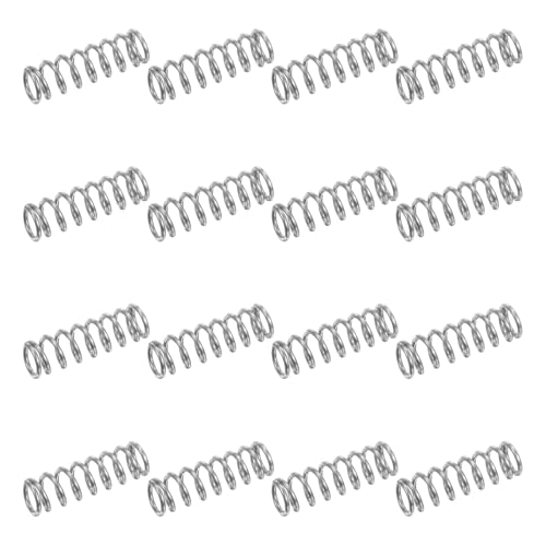 uxcell 50Pcs 304 Stainless Steel Compression Springs, 0.3mm x 3mm x 10mm Small & Tiny Pen Spring for Home Repair & DIY, Workshop & Industrial Use, (Silver Tone) - size: 3mmx10mm