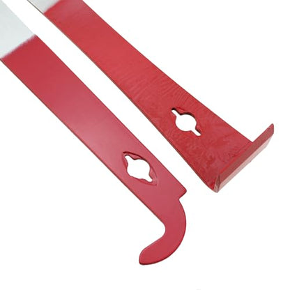 RLECS 2PCS Stainless Steel L Shaped Scraper Tool J Hook Beehive Utensil Suitable for Beeswax Scraping/Wall Cleaning/Gardening Soil Loosening