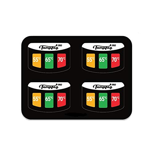 Milk Thermometer Pack – Professional-Grade Temperature Indicator Stickers for Perfect Milk Frothing – Reusable & Easy to Use – Essential for Baristas & Coffee Enthusiasts, Pack of 4