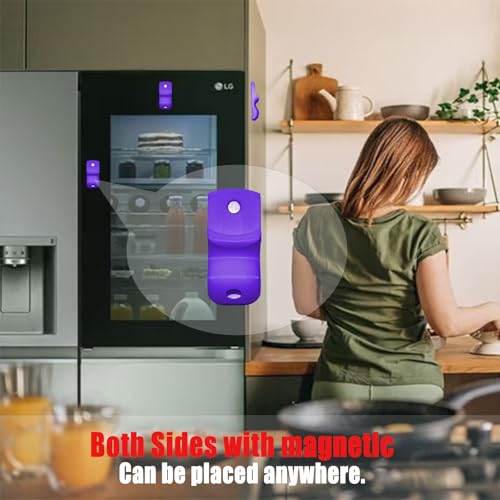 Mason Jar Opener Canning Tool,Canning Jar Opener, Releases Vacuum Seal on Wide Mouth and Regular Mouth Lids,Magnetic Jar Lid Lifter for Canning. Pickling and Home Food Storage (Purple) - color: Purple