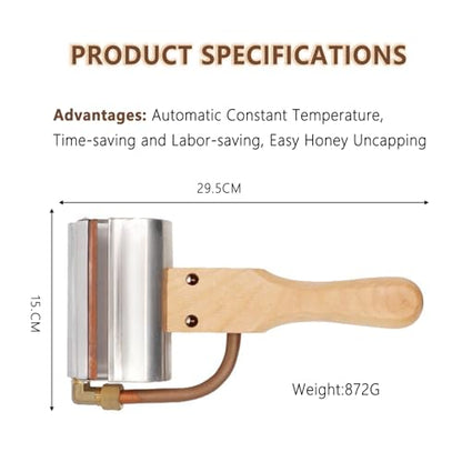 Electric Hot Uncapping Knife Heated Honey Wax Cutter with Constant Temperature Bee Extractor Beekeeping Tools Stainless Steel Blade & Insulated Handle, Beekeeping Honey Harvest Supplies