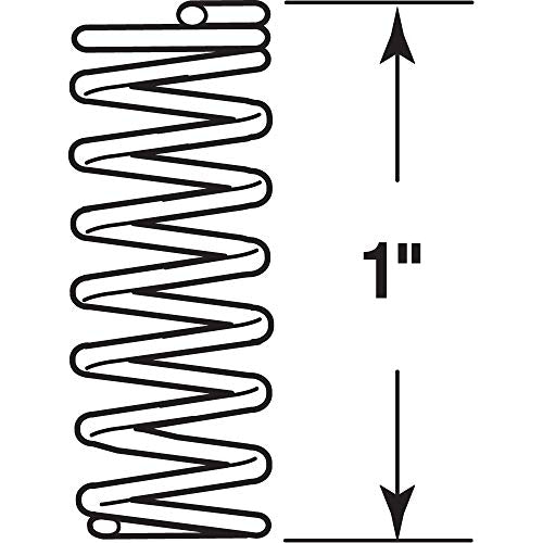 Prime-Line SP 9715 Compression Spring, Spring Steel Construction, Nickel-Plated Finish, 0.028 GA x 3/16 In. x 1 In. (6 Pack) - color: Nickel, size: 3/16 in. x 1 in.
