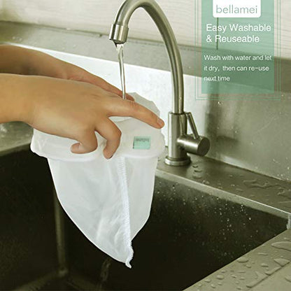 Nut Milk Bag Reusable 3 Pack Multi-size Food Strainer Nut Bags | for Straining Almond/Soy Milk Greek Yogurt Cold Brew Coffee Tea Beer Celery Juice Fine Nylon Mesh(8"x12"/10"x12"/13"x13") - size: 3 pack-8"x12"/10"x12"/13"x13"