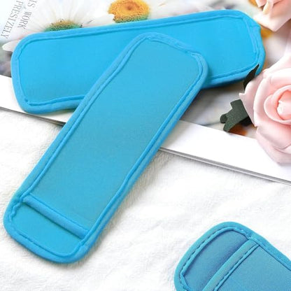 JANYUN 24 Pack Ice Pop Sleeves Popsicle Bags Antifreezing Ice Pop Holder | Blue DIY Elasticity Neoprene Freeze Frozen Pops Holders Yogurt Treats Sleeves Summer Party Favors Classroom School Gifts - color: Blue