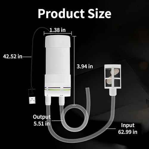 USB Electric Auto-Siphon Self-Priming Pump– Compatible with Most Home Brew Systems, Food Grade 5V Portable Transfer Pump with 6.5FT Hose, 2L/min Low Noise, Wine, Kombucha & Beverages