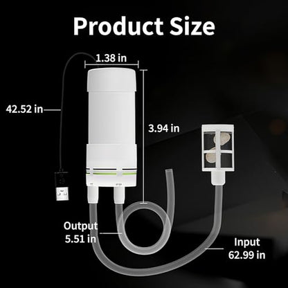 USB Electric Auto-Siphon Self-Priming Pump– Compatible with Most Home Brew Systems, Food Grade 5V Portable Transfer Pump with 6.5FT Hose, 2L/min Low Noise, Wine, Kombucha & Beverages