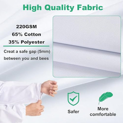 Professional Bee Suit for Kid and Girl, Kid Beekeeping Suit Beekeeper Suit with Glove &Ventilated Hood, Multi-Size Bee Outfit for Backyard and Bee Keeper for Bee Keeper Catcher Christmas Costume - size: Kid-L for 3'9"-4'3"