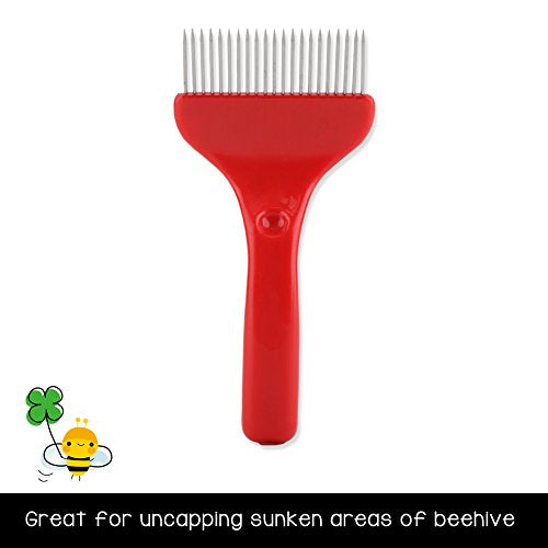 TOPINCN 7PCS A Set of Beekeeping Equipment Kit Bee Sweep Honey Knife Slot Frame Scraper Marker Bottle King Cage Clip Wire Embedding Device Beekeeper Tools