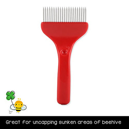 TOPINCN 7PCS A Set of Beekeeping Equipment Kit Bee Sweep Honey Knife Slot Frame Scraper Marker Bottle King Cage Clip Wire Embedding Device Beekeeper Tools