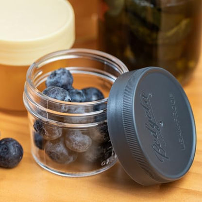 Yodecy 16 Pack Gray Plastic Mason Jar Lids, One-piece Lid without Silicone Ring, 8 Wide Mouth & 8 Regular Mouth Mason Jar Lids, Fit Ball, Kerr and More(Gray) - color: Gray