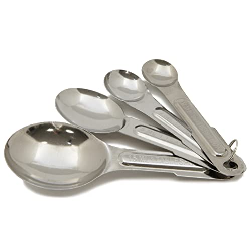 Measuring Spoons, 4 Piece Set, Stainless Steel - style: Measuring Spoon Set