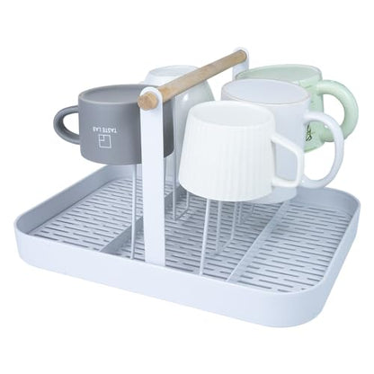 Countertop Drying Rack for Insulated Water Bottles, Glasses, Sports Bottles, Baby Bottles, and More - Drainage Tray for Easy Cleaning and Drying - Practical and Stylish