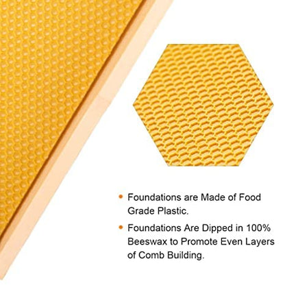 10-Frame Beehive Box Langstroth Medium Super Bee Box for Sale Wax Coated Bee Hives Includes Wooden Frames & Waxed Foundations (Assembled) - style: Assembled