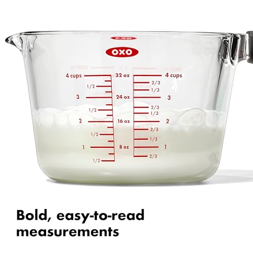 OXO Good Grips 4 Cup Glass Measuring Cup - size: 4 Cup (No Lid)