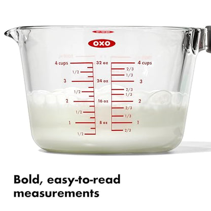 OXO Good Grips 4 Cup Glass Measuring Cup - size: 4 Cup (No Lid)