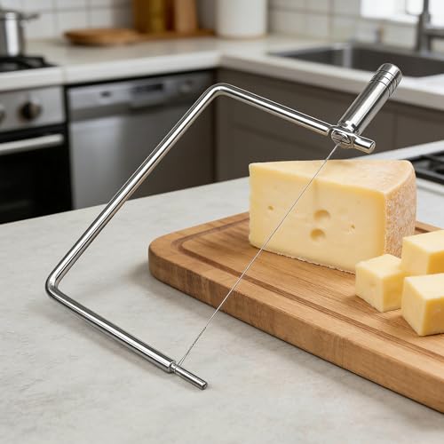 Cheese slicer accessories, stainless steel cheese cutter components - This cheese slicer is excellent for making cheese boards that can be given as gifts.