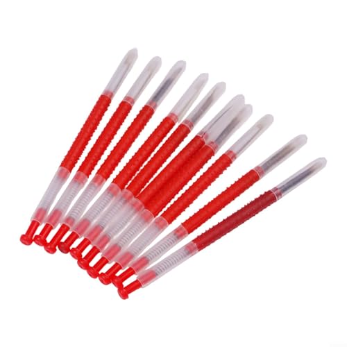 Bee Grafting Tools Set 10pcs Retractable Larvae Transfer Kit with Spring Plunger Non-Slip Handle for Beekeeping Queen Rearing Royal Jelly Production Plastic Red