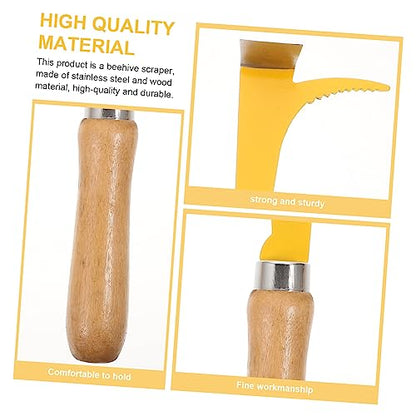 YARNOW 2pcs Beehive Scraper Tool Wooden Handle Beekeeping Lifter Beekeeping Tool