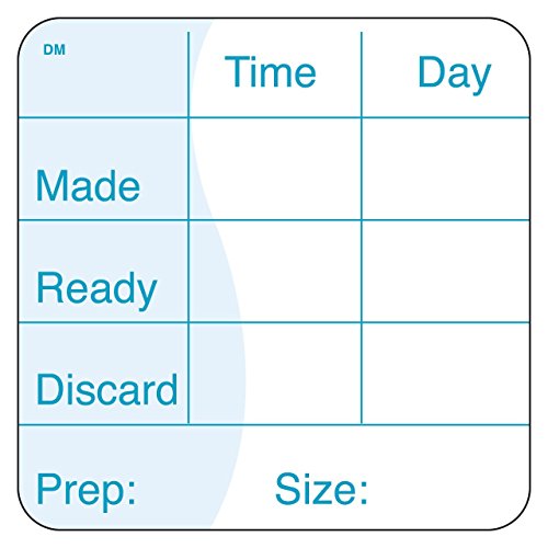 DayMark Safety Systems DissolveMark IT110038 Made/Ready/Discard Dissolvable Label, 2" x 2", 250 per Roll