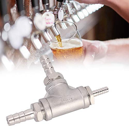 TOPINCN Beer Aerator Kit Household Stainless Steel Sealing Leakproof Beer Brewing Inline 3.2 Micron Aeration Stone for Homebrew Accessories