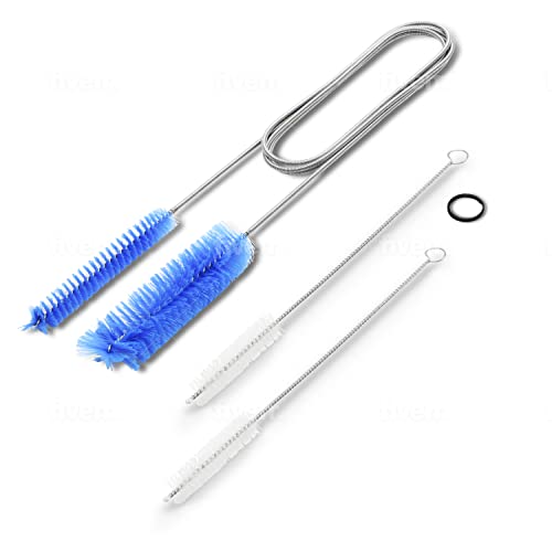 72" Flexible Pipe Cleaning Brush - Heavy Duty Auger Tool Blue | Heavy duty cleaning brush for bathroom sink, bathtub, shower, kitchen sink drains, bottles, elastic hose pipe cleaner - color: Blue