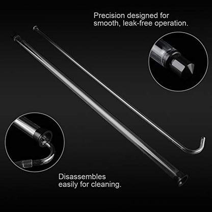 Auto Siphon, Beer Wine Siphon,Siphon Racking Cane, Beer Wine Transfer, Wine Making Kit, 64cm Auto Siphon Racking Cane for Beer Wine Bucket Carboy Bottle with Tubing Plastic