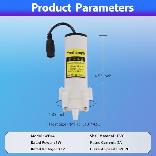 Electric Water Transfer Pump 110V Speed Adjustable for Ice Maker,Coffee Machine,Water Cooling,Food Grade Auto Siphon Self Priming Diaphragm Pumps for Bottling Wine,Beer and Beverages,2L/Min,Low Noise - color: Black-with Speed Adjustable