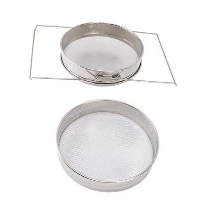 Double Sieve Honey Strainer Stainless Steel Mesh Filter Equipment for Home Beekeeping 2 Units
