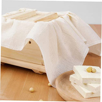 COLLBATH 2pcs Multi-function Cheese Cloths Reusable Strainer for Draining Milk Yogurt Tofu and Cooking Hemmed Design for Kitchen Use