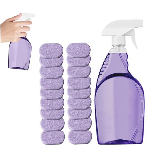 Splash Spray Cleaner Bottle, Kitchen Cleaner Spray with 18PCS Cleaning Tablets Multi Purpose Grease Stain Removal for Oven Kitchen Bathroom..