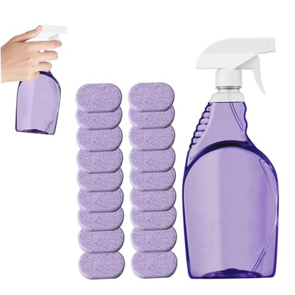 Splash Spray Cleaner Bottle, Kitchen Cleaner Spray with 18PCS Cleaning Tablets Multi Purpose Grease Stain Removal for Oven Kitchen Bathroom..