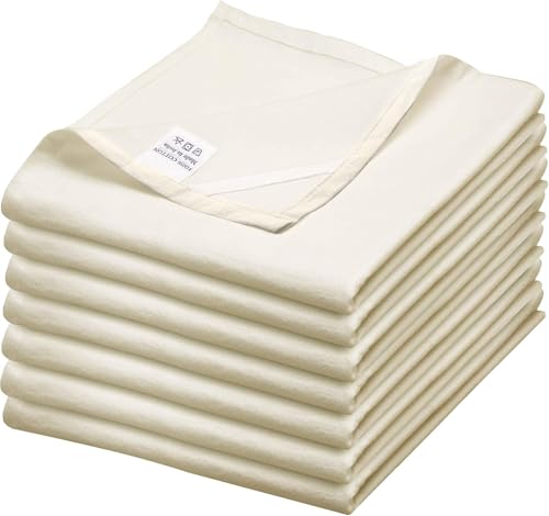 WHITEWRAP Flour Sack Towels| Tea Towel for Crafts| Kitchen Dish Cotton Blank Towel for Embroidery|Baking Bread Proofing Linen Cover| Thick Absorbent Quick Dry| 7 Pack 33"X38" Natural - color: Natural, size: 33"x38"- Pack of 7