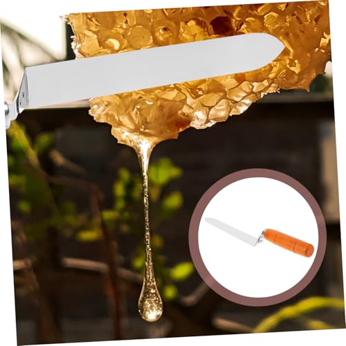Stainless Steel Uncapping Knife with Handle Efficient Honey Scraper for Beekeeping Essential Tool for Harvesting Honey Compact and Easy to Use