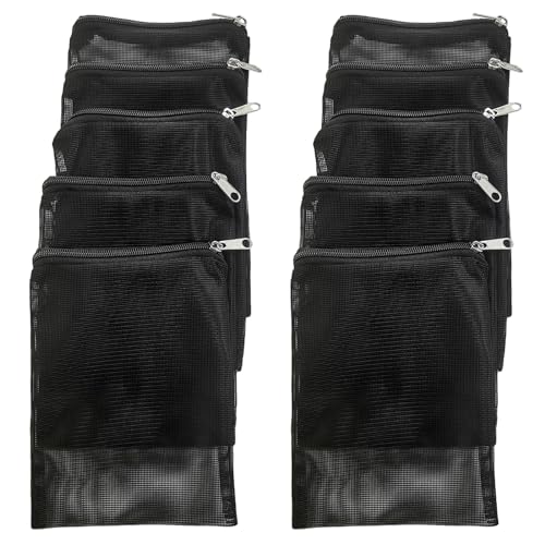 10 Pcs 5.9" x 7.8" Aquarium Filter Media Bags Large, Fish Tank Media Mesh Filter Bags with Zipper, Mesh Reusable Bags for Activated Carbon, Ceramic Rings, etc - size: 5.9" x 7.8"