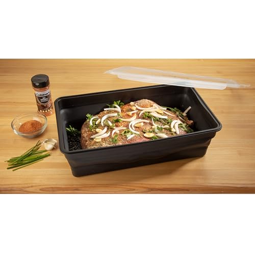 Cuisinart XL Collapsible Marinating Container, Large Capacity Grill Accessories Perfect for BBQs and Tailgates, Marinade and Brining Prep, Collapsible Silicone for Easy Storage - size: (Pack of 1)