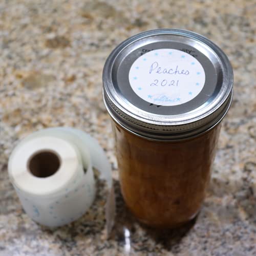 Dissolvable Food Labels for Canning, Pantry, Food Containers, and Mason Jar Food Prep Storage and Organization - Made in USA - Completely Washes Away -250 Labels - 2 Inch Round - color: Teal Round