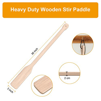 36 inch Large Wooden Mixing Stirring Paddle-Kitchen Accessories,Wood Mash Spoon for Cooking in Big Pot and Stockpots - size: 36" Wooden Paddle