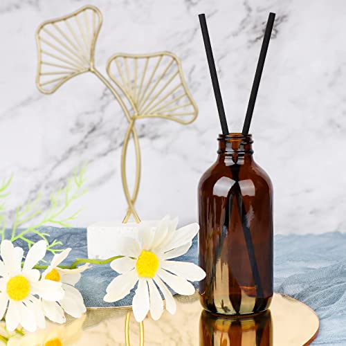 PINIWON 12 Pack 4 oz Amber Glass Bottles, 120ml Boston Round Sample Bottles with Black Poly Cone Caps, Labels, Funnels and Brush - color: Amber-12 pack