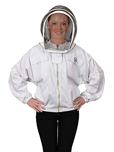Humble Bee 311 Polycotton Beekeeping Jacket with Fencing Veil - size: Large
