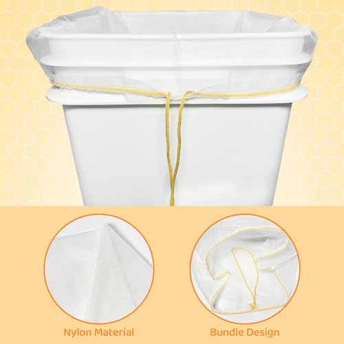 Honey Bucket w/Gate, 5&3 Gal, Stainless Strainer, Honey Extractor Kit&Double Sieve Stainless Strainer w/ 2 Filter Bags & Scraper, Fits Complete Honey Extraction Equipment