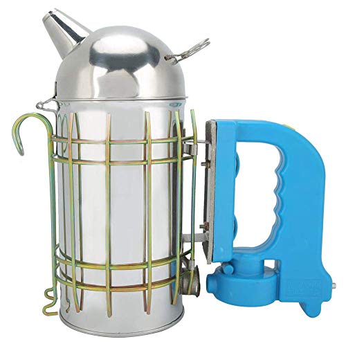 Fdit Beekeeper Necessary Bee Supplies, Stainless Steel Beehive Smoker with Heat Board Beekeeping Equipment