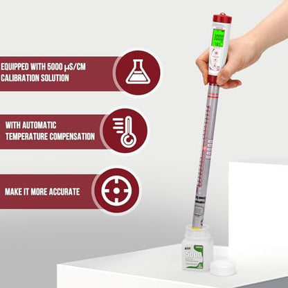 Salt Tester with Long Probe and pH Meter for Food