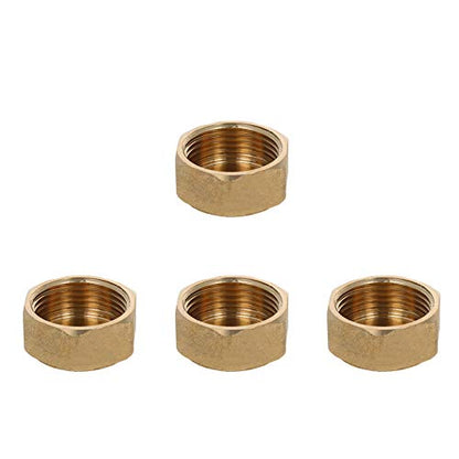 Othmro 4pcs Brass Hex Socket Pipe Fitting, 4/5" Male Thread Hose Adapter Connector Fit for 1" Tubes Pipe Plug Fitting Assortment Set for Garden Pipe Pneumatic Solenoid Valve Gold - size: 4pcs 4/5"