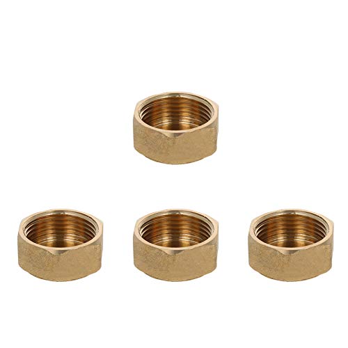 Othmro 4pcs Brass Hex Socket Pipe Fitting, 4/5" Male Thread Hose Adapter Connector Fit for 1" Tubes Pipe Plug Fitting Assortment Set for Garden Pipe Pneumatic Solenoid Valve Gold - size: 4pcs 4/5"